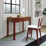 2513-002 : Furniture Chair, White/Chestnut