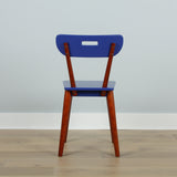 2513-101 : Furniture Chair, Blue/Chestnut