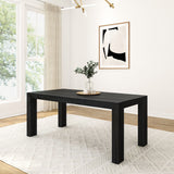 2700301000-190 : Dining Table Modern Solid Wood Dining Table, Black Wirebrush