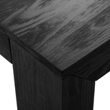 2700301000-190 : Dining Table Modern Solid Wood Dining Table, Black Wirebrush