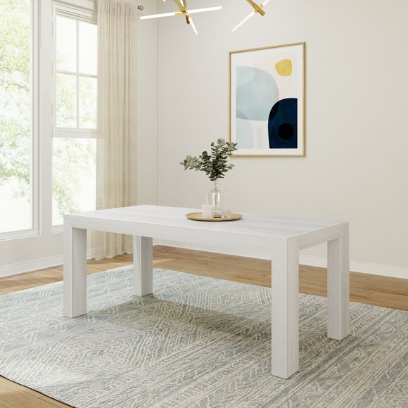 2700301000-192 : Dining Table Modern Solid Wood Dining Table, White Wirebrush