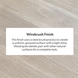 2700301000-199 : Dining Table Modern Solid Wood Dining Table, Seashell Wirebrush