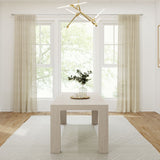 2700301000-199 : Dining Table Modern Solid Wood Dining Table, Seashell Wirebrush