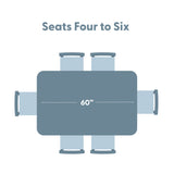 2700302000-150 : Dining Table Modern Rectangular Dining Table (60in / 1524mm), Blonde Wirebrush