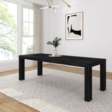 2700303000-190 : Dining Table Modern Rectangular Dining Table (94in / 2388mm), Black Wirebrush