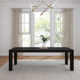 2700303000-190 : Dining Table Modern Rectangular Dining Table (94in / 2388mm), Black Wirebrush