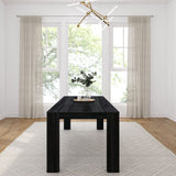 2700303000-190 : Dining Table Modern Rectangular Dining Table (94in / 2388mm), Black Wirebrush