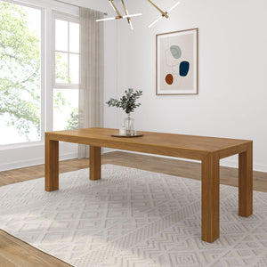 2700303000-197 : Dining Table Modern Rectangular Dining Table (94in / 2388mm), Pecan Wirebrush