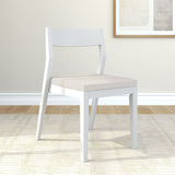 270031600205 : Dining Chair Dining Chair Frame (1 Pack), White with Cream Cushion