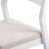 270031600205 : Dining Chair Dining Chair Frame (1 Pack), White with Cream Cushion