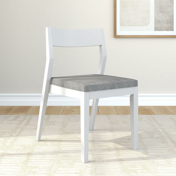 270031600218 : Dining Chair Dining Chair Frame (1 Pack), White with Slate Cushion