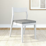 270031600218 : Dining Chair Dining Chair Frame (1 Pack), White with Slate Cushion