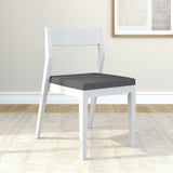 270031600221 : Dining Chair Dining Chair Frame (1 Pack), White with Graphite Cushion