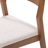 270031600705 : Dining Chair Dining Chair Frame (1 Pack), Pecan with Cream Cushion