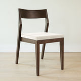270031600805 : Dining Chair Dining Chair Frame (1 Pack), Walnut with Cream Cushion