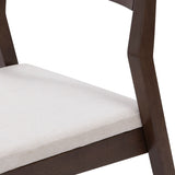 270031600805 : Dining Chair Dining Chair Frame (1 Pack), Walnut with Cream Cushion