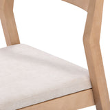 270031601005 : Dining Chair Dining Chair Frame (1 Pack), Blonde with Cream Cushion