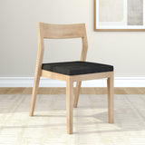 270031601034 : Dining Chair Dining Chair Frame (1 Pack), Blonde with Onyx Cushion