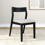 270031617005 : Dining Chair Dining Chair Frame (1 Pack), Black with Cream Cushion