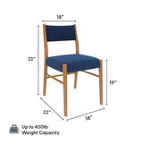 2700333000-437 : Dining Chair Brio Dining Chair, Pecan/Marine