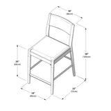 2700334000-414 : Counter Chair Brio Counter Height Stool, Blonde/Ivory