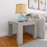 2700511000-199 : Side Table Modern Square Corner Table  (32in x 32in / 810mm x 810mm), Seashell Wirebrush