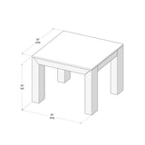 2700511000-199 : Side Table Modern Square Corner Table  (32in x 32in / 810mm x 810mm), Seashell Wirebrush