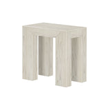 2700514000-153 : Side Table Modern Rectangular Side Table (25in x 15in / 630mm x 375mm), White Sand Wirebrush