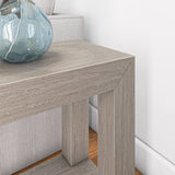 2700524000-199 : Side Table Modern Rectangular Side Table with Shelf (24in x 15in / 630mm x 375mm), Seashell Wirebrush