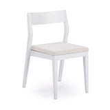 272031600205 : Dining Chair Dining Chair Frame (2 Pack), White with Cream Cushion