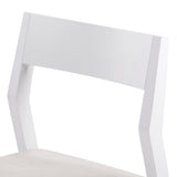 272031600205 : Dining Chair Dining Chair Frame (2 Pack), White with Cream Cushion