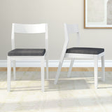 272031600221 : Dining Chair Dining Chair Frame (2 Pack), White with Graphite Cushion