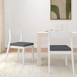 272031600221 : Dining Chair Dining Chair Frame (2 Pack), White with Graphite Cushion