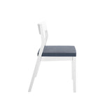 272031600221 : Dining Chair Dining Chair Frame (2 Pack), White with Graphite Cushion