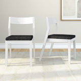 272031600234 : Dining Chair Dining Chair Frame (2 Pack), White with Onyx Cushion