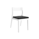 272031600234 : Dining Chair Dining Chair Frame (2 Pack), White with Onyx Cushion