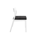 272031600234 : Dining Chair Dining Chair Frame (2 Pack), White with Onyx Cushion