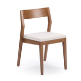 272031600705 : Dining Chair Dining Chair Frame (2 Pack), Pecan with Cream Cushion