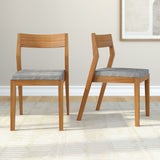 272031600718 : Dining Chair Dining Chair Frame (2 Pack), Pecan with Slate Cushion