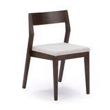 272031600805 : Dining Chair Dining Chair Frame (2 Pack), Walnut with Cream Cushion