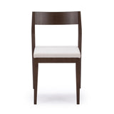 272031600805 : Dining Chair Dining Chair Frame (2 Pack), Walnut with Cream Cushion