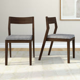 272031600818 : Dining Chair Dining Chair Frame (2 Pack), Walnut with Slate Cushion