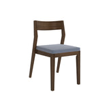 272031600818 : Dining Chair Dining Chair Frame (2 Pack), Walnut with Slate Cushion