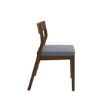 272031600818 : Dining Chair Dining Chair Frame (2 Pack), Walnut with Slate Cushion