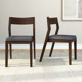 272031600821 : Dining Chair Dining Chair Frame (2 Pack), Walnut with Graphite Cushion