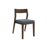 272031600821 : Dining Chair Dining Chair Frame (2 Pack), Walnut with Graphite Cushion