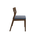 272031600821 : Dining Chair Dining Chair Frame (2 Pack), Walnut with Graphite Cushion