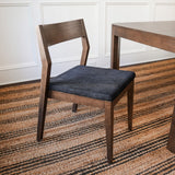 272031600834 : Dining Chair Dining Chair Frame (2 Pack), Walnut with Onyx Cushion