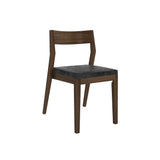 272031600834 : Dining Chair Dining Chair Frame (2 Pack), Walnut with Onyx Cushion