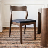 272031600834 : Dining Chair Dining Chair Frame (2 Pack), Walnut with Onyx Cushion